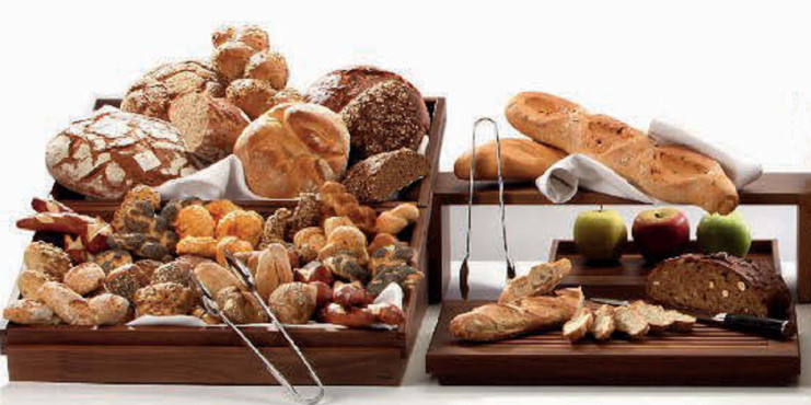 Bộ đồ trưng bày quầy buffet bằng gỗ