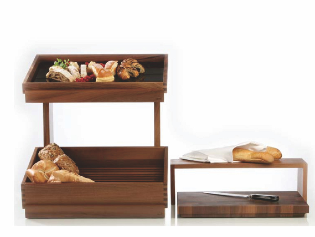 Bộ đồ trưng bày quầy buffet bằng gỗ
